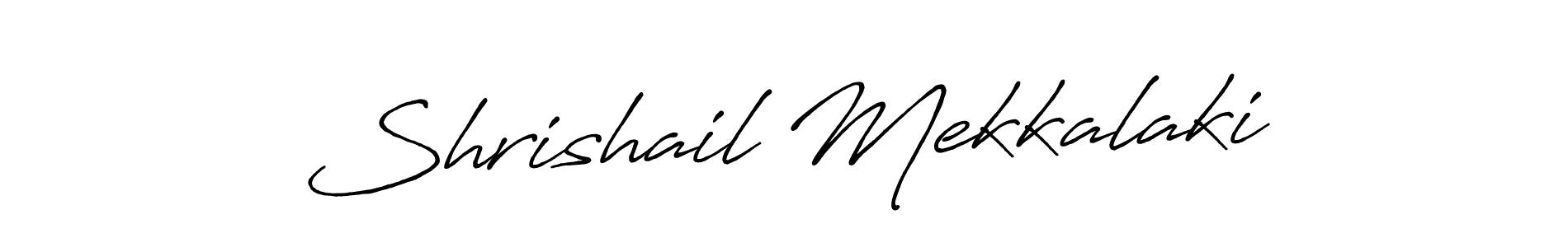 How to make Shrishail Mekkalaki name signature. Use Antro_Vectra_Bolder style for creating short signs online. This is the latest handwritten sign. Shrishail Mekkalaki signature style 7 images and pictures png