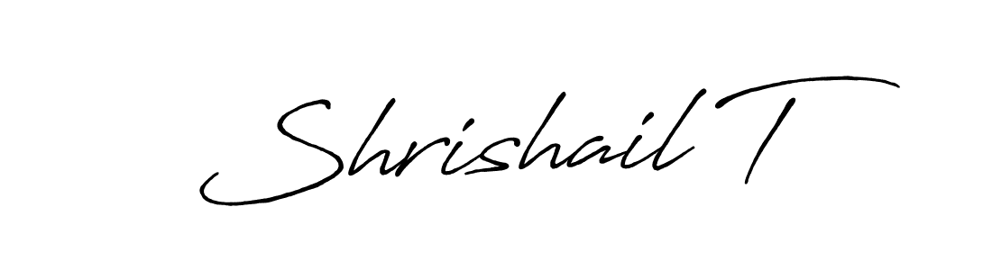 Create a beautiful signature design for name Shrishail T. With this signature (Antro_Vectra_Bolder) fonts, you can make a handwritten signature for free. Shrishail T signature style 7 images and pictures png