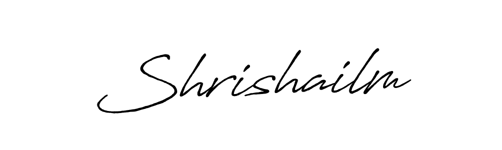 How to make Shrishailm name signature. Use Antro_Vectra_Bolder style for creating short signs online. This is the latest handwritten sign. Shrishailm signature style 7 images and pictures png