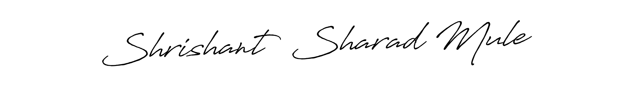 Similarly Antro_Vectra_Bolder is the best handwritten signature design. Signature creator online .You can use it as an online autograph creator for name Shrishant  Sharad Mule. Shrishant  Sharad Mule signature style 7 images and pictures png