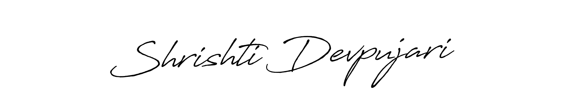 It looks lik you need a new signature style for name Shrishti Devpujari. Design unique handwritten (Antro_Vectra_Bolder) signature with our free signature maker in just a few clicks. Shrishti Devpujari signature style 7 images and pictures png