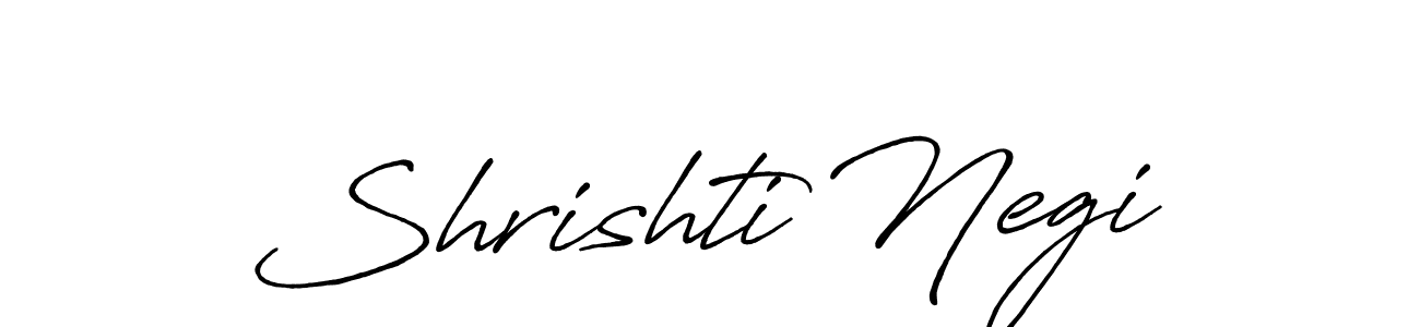 Design your own signature with our free online signature maker. With this signature software, you can create a handwritten (Antro_Vectra_Bolder) signature for name Shrishti Negi. Shrishti Negi signature style 7 images and pictures png