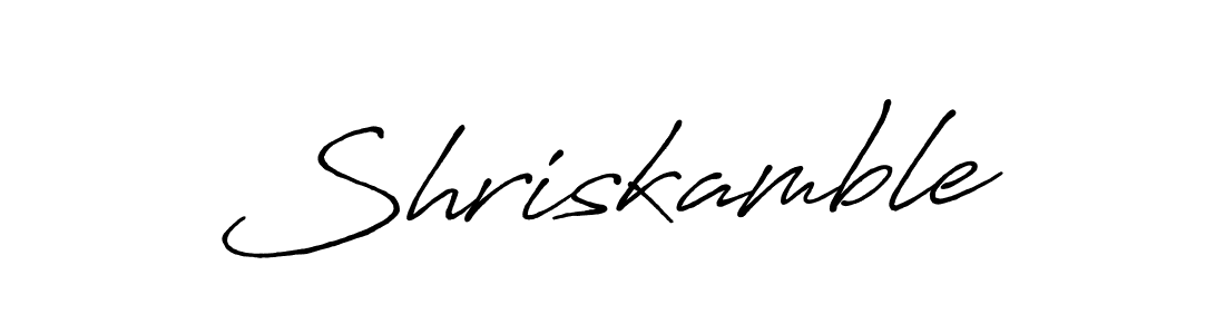 Make a beautiful signature design for name Shriskamble. With this signature (Antro_Vectra_Bolder) style, you can create a handwritten signature for free. Shriskamble signature style 7 images and pictures png