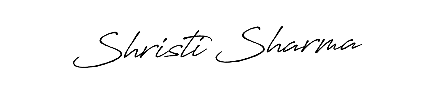 Create a beautiful signature design for name Shristi Sharma. With this signature (Antro_Vectra_Bolder) fonts, you can make a handwritten signature for free. Shristi Sharma signature style 7 images and pictures png