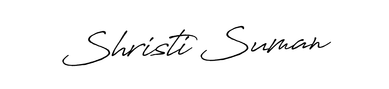 Make a short Shristi Suman signature style. Manage your documents anywhere anytime using Antro_Vectra_Bolder. Create and add eSignatures, submit forms, share and send files easily. Shristi Suman signature style 7 images and pictures png