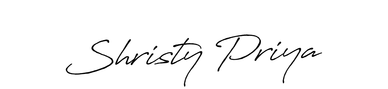 Also we have Shristy Priya name is the best signature style. Create professional handwritten signature collection using Antro_Vectra_Bolder autograph style. Shristy Priya signature style 7 images and pictures png