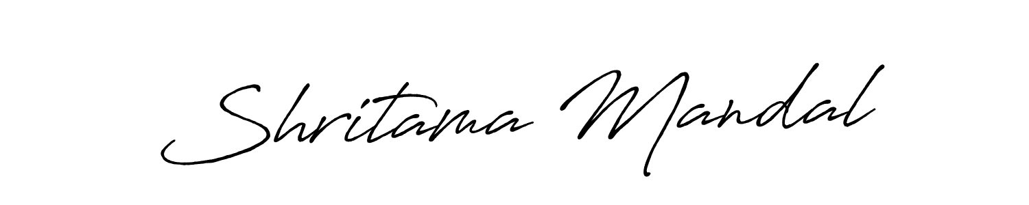 Make a beautiful signature design for name Shritama Mandal. With this signature (Antro_Vectra_Bolder) style, you can create a handwritten signature for free. Shritama Mandal signature style 7 images and pictures png