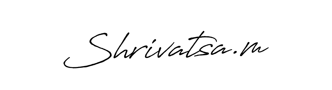 Shrivatsa.m stylish signature style. Best Handwritten Sign (Antro_Vectra_Bolder) for my name. Handwritten Signature Collection Ideas for my name Shrivatsa.m. Shrivatsa.m signature style 7 images and pictures png