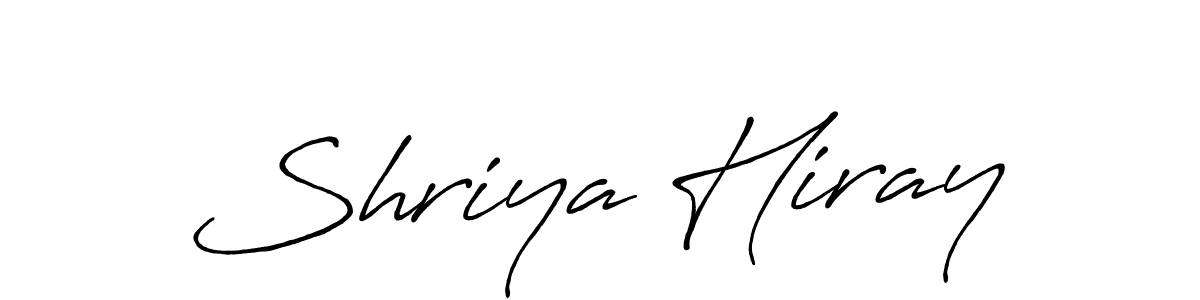 How to make Shriya Hiray name signature. Use Antro_Vectra_Bolder style for creating short signs online. This is the latest handwritten sign. Shriya Hiray signature style 7 images and pictures png