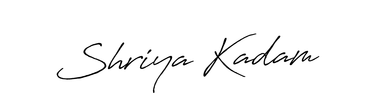 Create a beautiful signature design for name Shriya Kadam. With this signature (Antro_Vectra_Bolder) fonts, you can make a handwritten signature for free. Shriya Kadam signature style 7 images and pictures png
