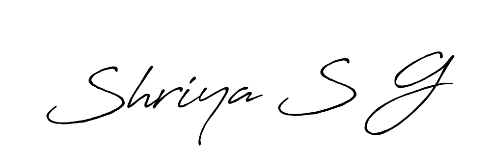 Also we have Shriya S G name is the best signature style. Create professional handwritten signature collection using Antro_Vectra_Bolder autograph style. Shriya S G signature style 7 images and pictures png
