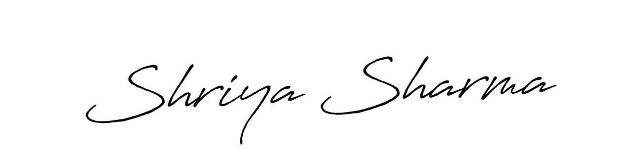 How to make Shriya Sharma name signature. Use Antro_Vectra_Bolder style for creating short signs online. This is the latest handwritten sign. Shriya Sharma signature style 7 images and pictures png