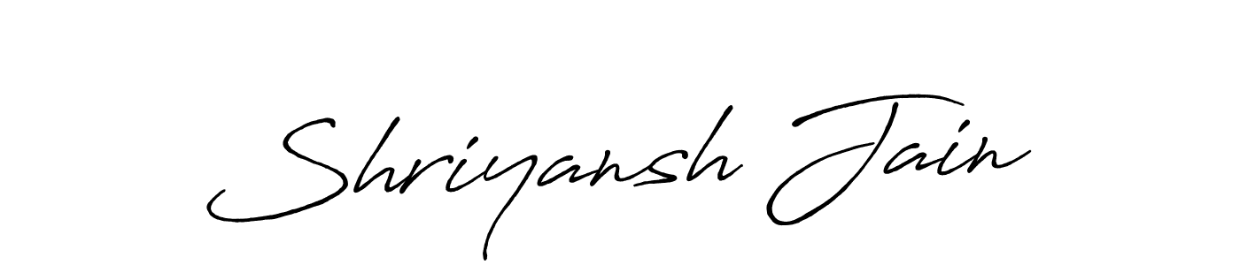 It looks lik you need a new signature style for name Shriyansh Jain. Design unique handwritten (Antro_Vectra_Bolder) signature with our free signature maker in just a few clicks. Shriyansh Jain signature style 7 images and pictures png