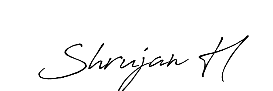 Create a beautiful signature design for name Shrujan H. With this signature (Antro_Vectra_Bolder) fonts, you can make a handwritten signature for free. Shrujan H signature style 7 images and pictures png