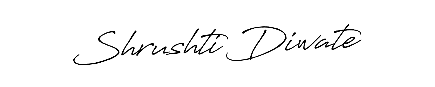 Design your own signature with our free online signature maker. With this signature software, you can create a handwritten (Antro_Vectra_Bolder) signature for name Shrushti Diwate. Shrushti Diwate signature style 7 images and pictures png