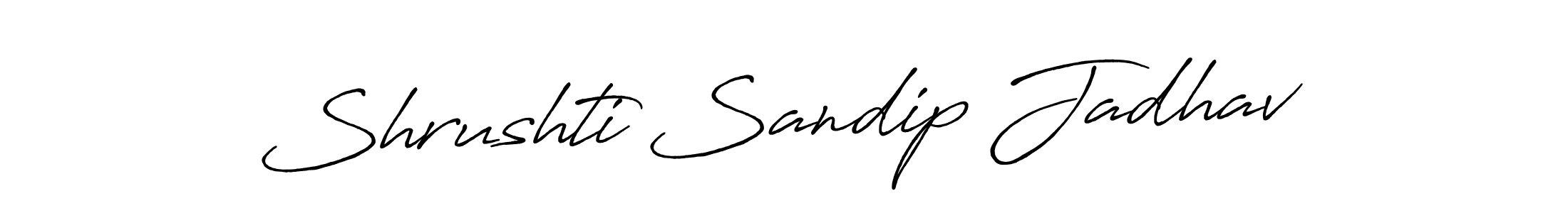 Use a signature maker to create a handwritten signature online. With this signature software, you can design (Antro_Vectra_Bolder) your own signature for name Shrushti Sandip Jadhav. Shrushti Sandip Jadhav signature style 7 images and pictures png