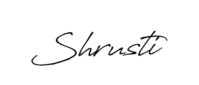 You should practise on your own different ways (Antro_Vectra_Bolder) to write your name (Shrusti) in signature. don't let someone else do it for you. Shrusti signature style 7 images and pictures png