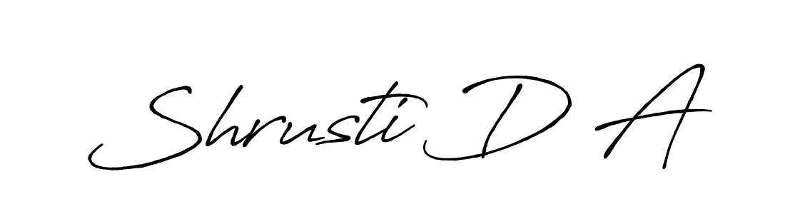 Antro_Vectra_Bolder is a professional signature style that is perfect for those who want to add a touch of class to their signature. It is also a great choice for those who want to make their signature more unique. Get Shrusti D A name to fancy signature for free. Shrusti D A signature style 7 images and pictures png