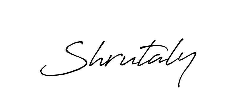 Also You can easily find your signature by using the search form. We will create Shrutaly name handwritten signature images for you free of cost using Antro_Vectra_Bolder sign style. Shrutaly signature style 7 images and pictures png