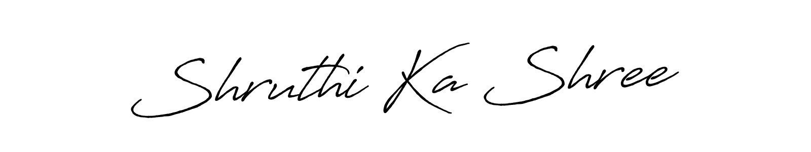 You should practise on your own different ways (Antro_Vectra_Bolder) to write your name (Shruthi Ka Shree) in signature. don't let someone else do it for you. Shruthi Ka Shree signature style 7 images and pictures png