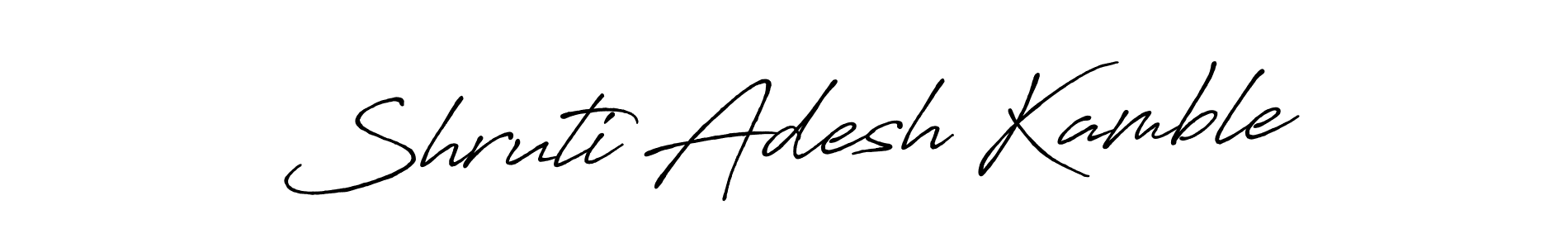 How to make Shruti Adesh Kamble signature? Antro_Vectra_Bolder is a professional autograph style. Create handwritten signature for Shruti Adesh Kamble name. Shruti Adesh Kamble signature style 7 images and pictures png