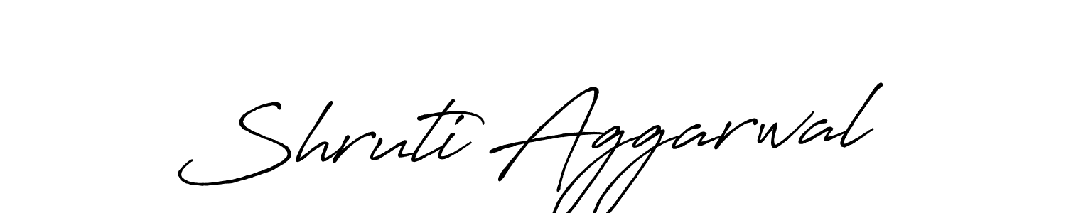 Shruti Aggarwal stylish signature style. Best Handwritten Sign (Antro_Vectra_Bolder) for my name. Handwritten Signature Collection Ideas for my name Shruti Aggarwal. Shruti Aggarwal signature style 7 images and pictures png