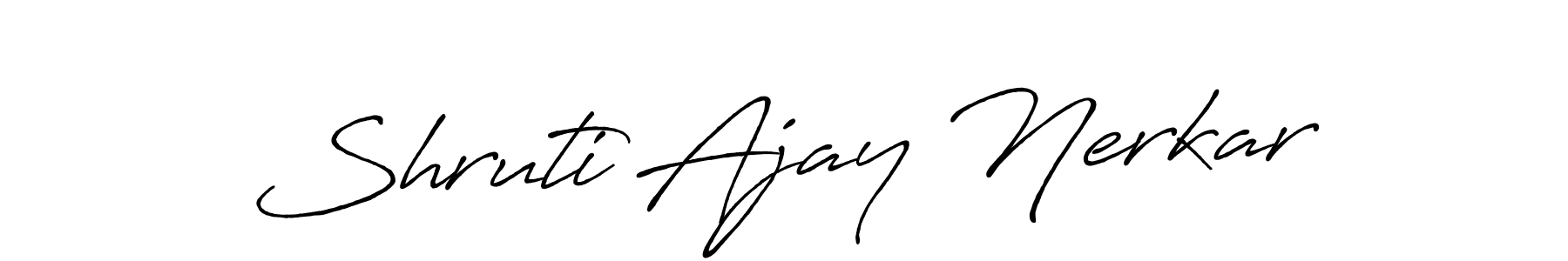 Design your own signature with our free online signature maker. With this signature software, you can create a handwritten (Antro_Vectra_Bolder) signature for name Shruti Ajay Nerkar. Shruti Ajay Nerkar signature style 7 images and pictures png