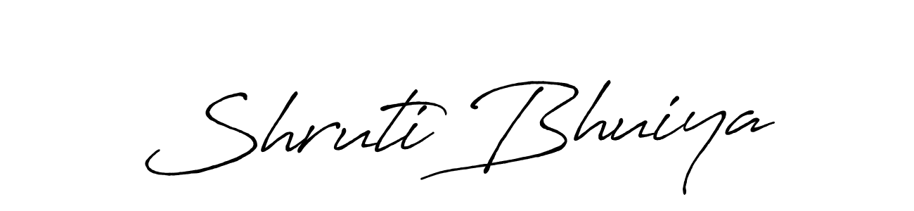 Use a signature maker to create a handwritten signature online. With this signature software, you can design (Antro_Vectra_Bolder) your own signature for name Shruti Bhuiya. Shruti Bhuiya signature style 7 images and pictures png