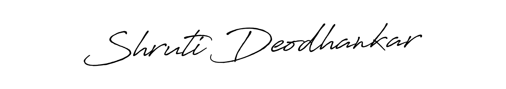 Design your own signature with our free online signature maker. With this signature software, you can create a handwritten (Antro_Vectra_Bolder) signature for name Shruti Deodhankar. Shruti Deodhankar signature style 7 images and pictures png