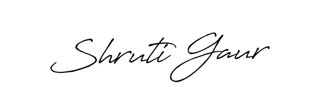 Also we have Shruti Gaur name is the best signature style. Create professional handwritten signature collection using Antro_Vectra_Bolder autograph style. Shruti Gaur signature style 7 images and pictures png