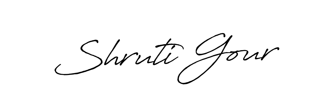 Similarly Antro_Vectra_Bolder is the best handwritten signature design. Signature creator online .You can use it as an online autograph creator for name Shruti Gour. Shruti Gour signature style 7 images and pictures png