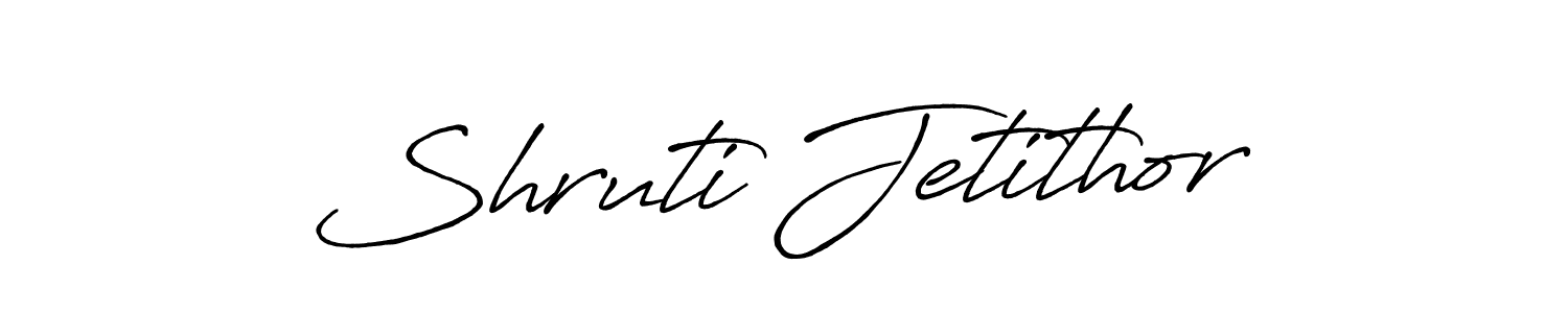 Antro_Vectra_Bolder is a professional signature style that is perfect for those who want to add a touch of class to their signature. It is also a great choice for those who want to make their signature more unique. Get Shruti Jetithor name to fancy signature for free. Shruti Jetithor signature style 7 images and pictures png