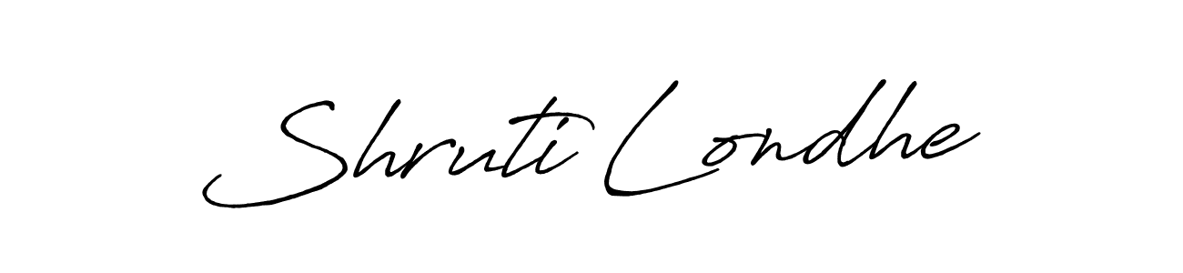 if you are searching for the best signature style for your name Shruti Londhe. so please give up your signature search. here we have designed multiple signature styles  using Antro_Vectra_Bolder. Shruti Londhe signature style 7 images and pictures png