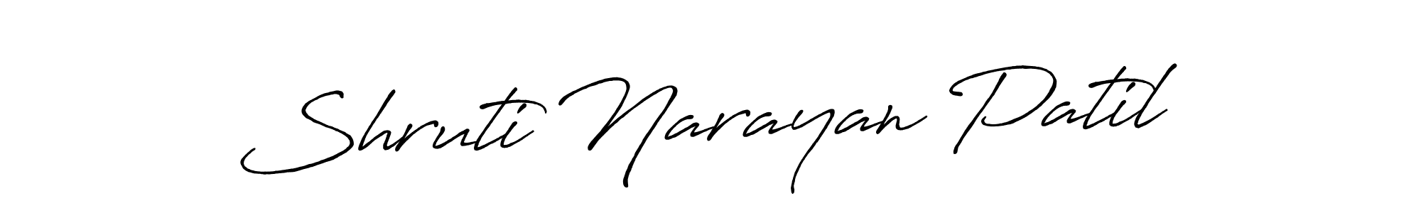 It looks lik you need a new signature style for name Shruti Narayan Patil. Design unique handwritten (Antro_Vectra_Bolder) signature with our free signature maker in just a few clicks. Shruti Narayan Patil signature style 7 images and pictures png