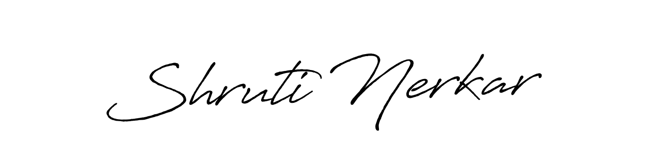 Design your own signature with our free online signature maker. With this signature software, you can create a handwritten (Antro_Vectra_Bolder) signature for name Shruti Nerkar. Shruti Nerkar signature style 7 images and pictures png