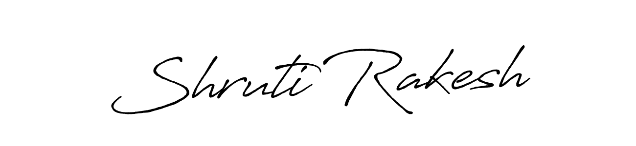 Create a beautiful signature design for name Shruti Rakesh. With this signature (Antro_Vectra_Bolder) fonts, you can make a handwritten signature for free. Shruti Rakesh signature style 7 images and pictures png