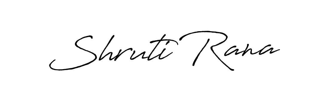 Design your own signature with our free online signature maker. With this signature software, you can create a handwritten (Antro_Vectra_Bolder) signature for name Shruti Rana. Shruti Rana signature style 7 images and pictures png