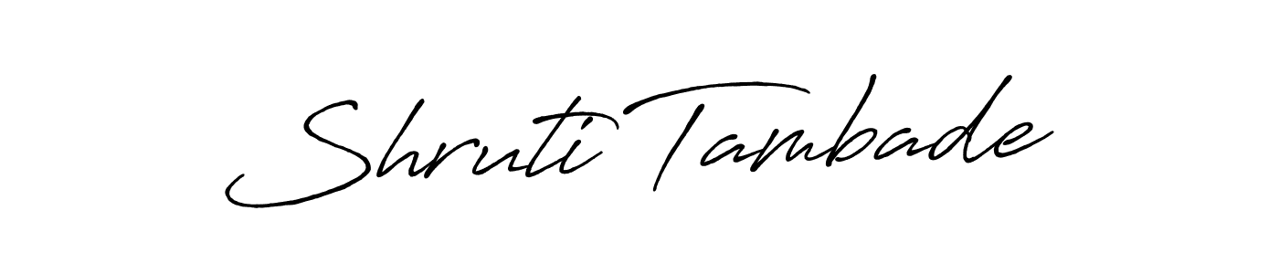 Use a signature maker to create a handwritten signature online. With this signature software, you can design (Antro_Vectra_Bolder) your own signature for name Shruti Tambade. Shruti Tambade signature style 7 images and pictures png