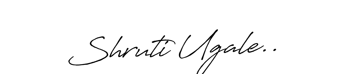 Antro_Vectra_Bolder is a professional signature style that is perfect for those who want to add a touch of class to their signature. It is also a great choice for those who want to make their signature more unique. Get Shruti Ugale.. name to fancy signature for free. Shruti Ugale.. signature style 7 images and pictures png