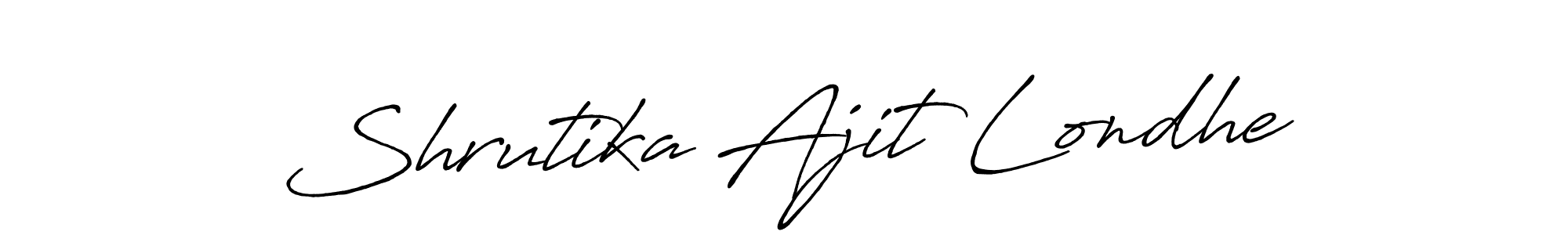 Use a signature maker to create a handwritten signature online. With this signature software, you can design (Antro_Vectra_Bolder) your own signature for name Shrutika Ajit Londhe. Shrutika Ajit Londhe signature style 7 images and pictures png