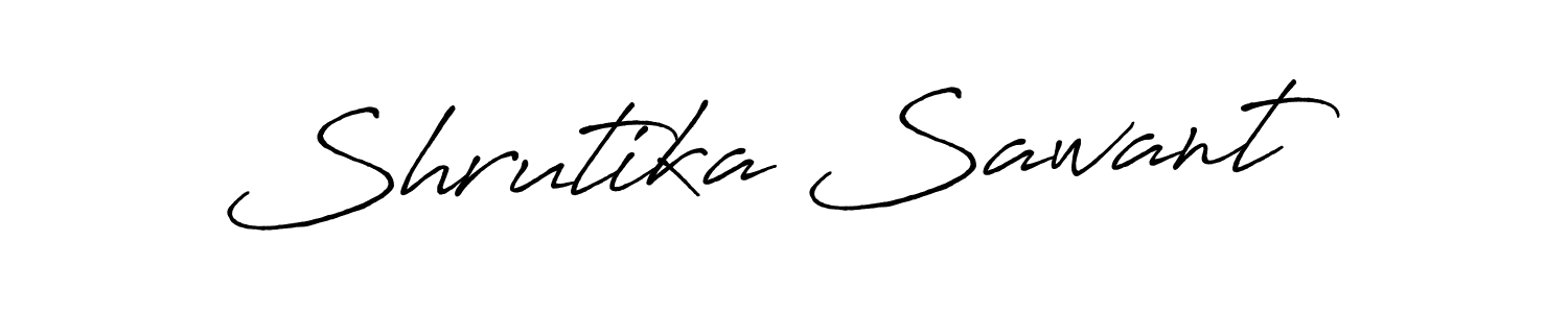 Shrutika Sawant stylish signature style. Best Handwritten Sign (Antro_Vectra_Bolder) for my name. Handwritten Signature Collection Ideas for my name Shrutika Sawant. Shrutika Sawant signature style 7 images and pictures png