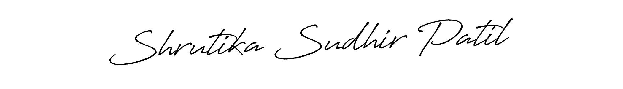 Make a beautiful signature design for name Shrutika Sudhir Patil. With this signature (Antro_Vectra_Bolder) style, you can create a handwritten signature for free. Shrutika Sudhir Patil signature style 7 images and pictures png