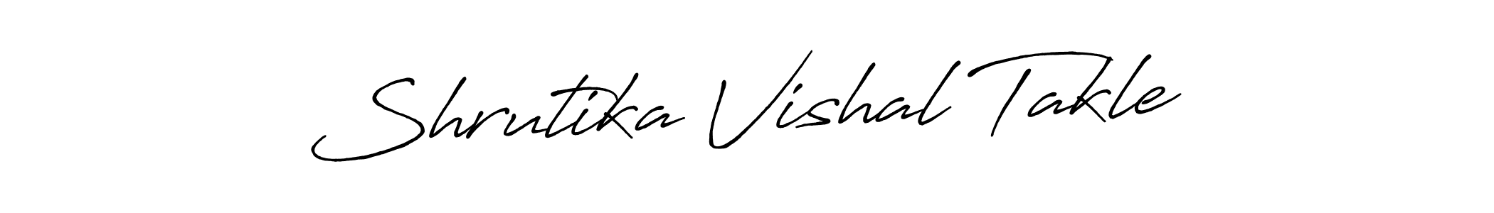 How to make Shrutika Vishal Takle signature? Antro_Vectra_Bolder is a professional autograph style. Create handwritten signature for Shrutika Vishal Takle name. Shrutika Vishal Takle signature style 7 images and pictures png