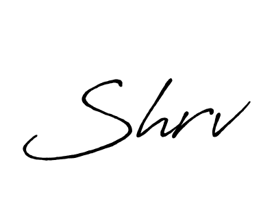 Also we have Shrv name is the best signature style. Create professional handwritten signature collection using Antro_Vectra_Bolder autograph style. Shrv signature style 7 images and pictures png