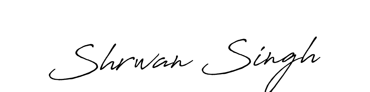 How to make Shrwan Singh name signature. Use Antro_Vectra_Bolder style for creating short signs online. This is the latest handwritten sign. Shrwan Singh signature style 7 images and pictures png