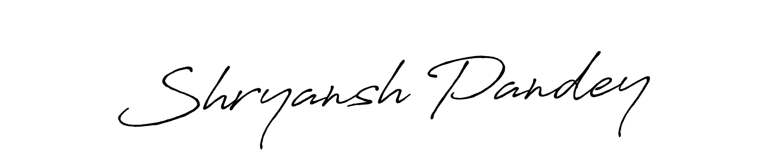 Create a beautiful signature design for name Shryansh Pandey. With this signature (Antro_Vectra_Bolder) fonts, you can make a handwritten signature for free. Shryansh Pandey signature style 7 images and pictures png