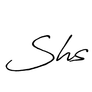 Shs stylish signature style. Best Handwritten Sign (Antro_Vectra_Bolder) for my name. Handwritten Signature Collection Ideas for my name Shs. Shs signature style 7 images and pictures png