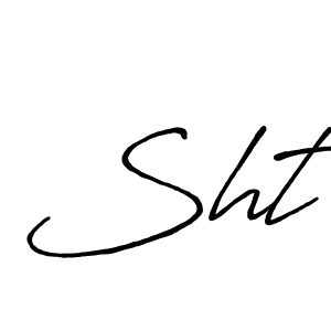 Use a signature maker to create a handwritten signature online. With this signature software, you can design (Antro_Vectra_Bolder) your own signature for name Sht. Sht signature style 7 images and pictures png