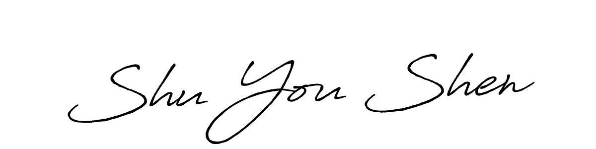 if you are searching for the best signature style for your name Shu You Shen. so please give up your signature search. here we have designed multiple signature styles  using Antro_Vectra_Bolder. Shu You Shen signature style 7 images and pictures png