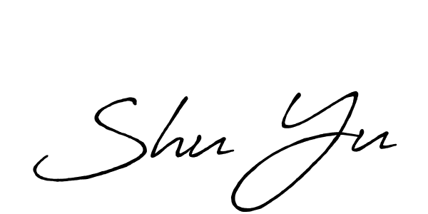 How to make Shu Yu name signature. Use Antro_Vectra_Bolder style for creating short signs online. This is the latest handwritten sign. Shu Yu signature style 7 images and pictures png